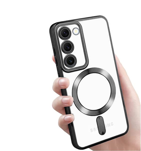 Etui til Samsung Galaxy S23 Plus, Electro MagSafe, sort + Glasskærmbeskytter