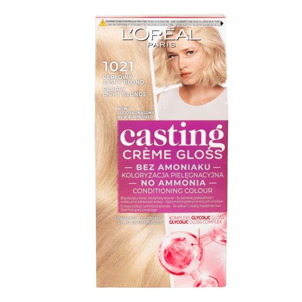 L'ORÉAL CASTING CREME GLOSS -hiusväri - 1021 PEARL LIGHT BLONDE (48ml, 72ml, 60ml)