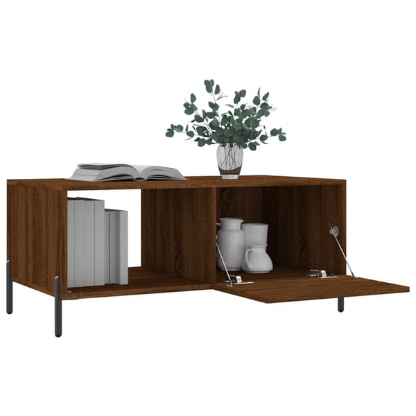 vidaXL sofabord brunt egetræ 90x50x40 cm