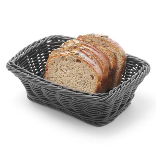 Rektangulær brødkurv i polypropylen, sort, 190x130x60 mm - Hendi 426791