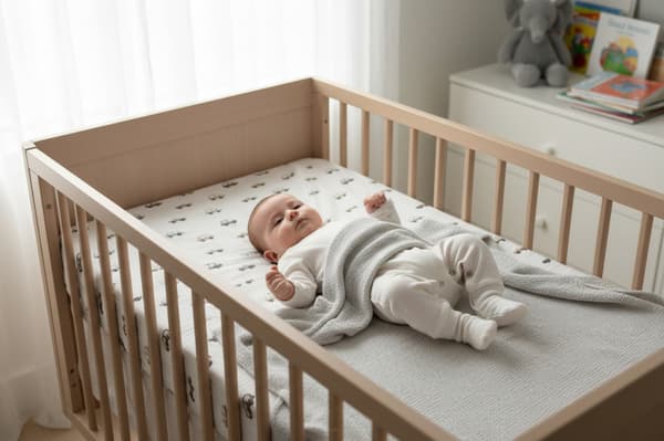 Muslin-stræklagen til tremmeseng 120*60 (bil)