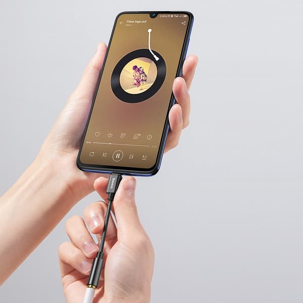 L54 Hovedtelefonadapter med USB-C til 3,5 mm lydstik DAC Sort