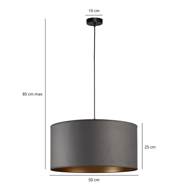 Tornado AL1-lampa, gråguld sammet