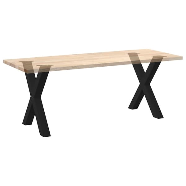 vidaXL spisebordsben, 2 stk., sort, 80x(72-73) cm, stål