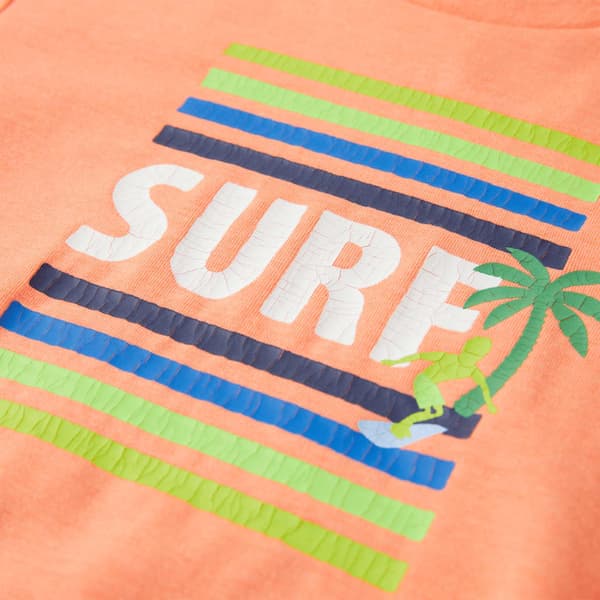 Barn-T-shirt, neonorange, 128