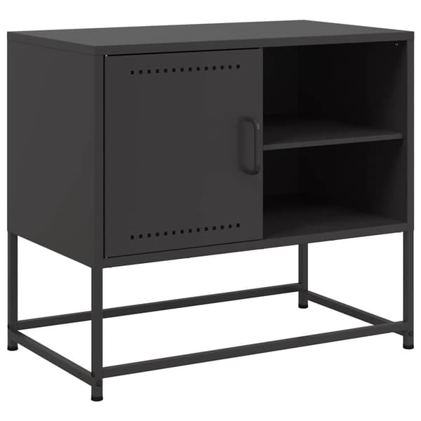 vidaXL TV-bord sort 68x39x60,5 cm stål