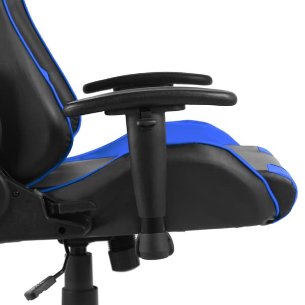 vidaXL snurrande spelstol, blå, PVC