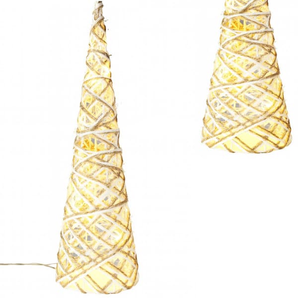 LED-flätad upplyst julgran med glitter 60