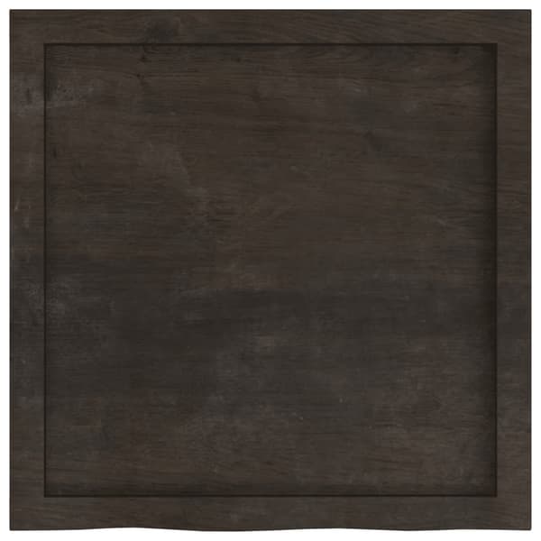 vidaXL hylde mørkebrun 60x60x(2-4) cm egetræsfinish