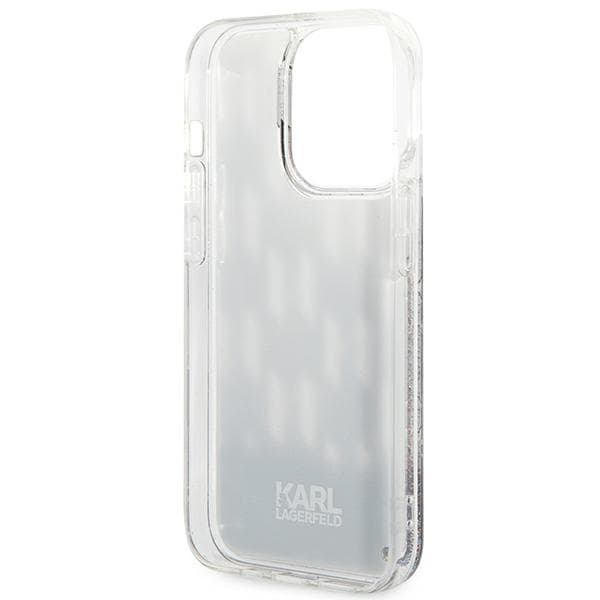 Karl Lagerfeld Liquid Glitter Monogram-cover til iPhone 14 Pro Max, sort