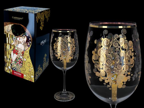 Vinglas - G. Klimt, Livets træ (CARMANI)