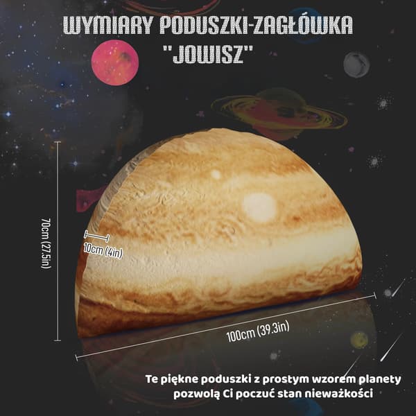 Avlång rullkudde med 3D-mönster i Jupiter