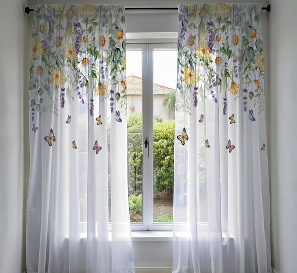 Gardin på tapetryk 807