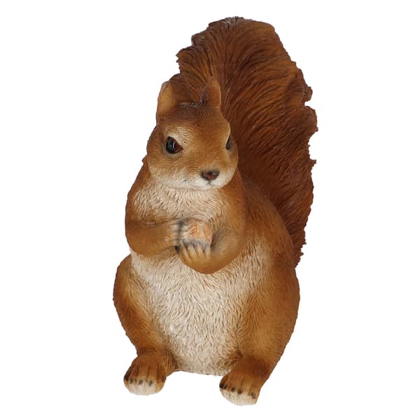 Ekorrfigur och nöt, höjd 19,3 cm