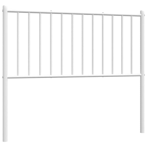 vidaXL metalsengegavl, hvid, 100 cm