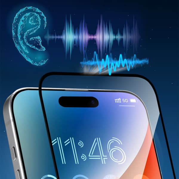 Antireflekterende hærdet glas til iPhone 15 Plus/16 Plus