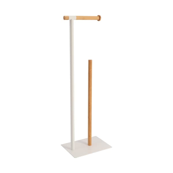 Hvid bambuspapirholder 69 cm