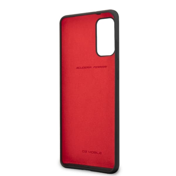 Ferrari Hardcase -silikonikotelo Galaxy S20+:lle, musta