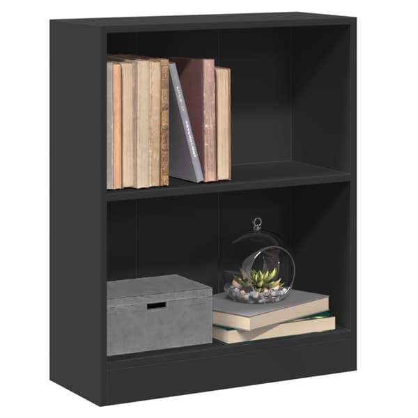 vidaXL bogreol sort 60 x 24 x 74,5 cm spånplade