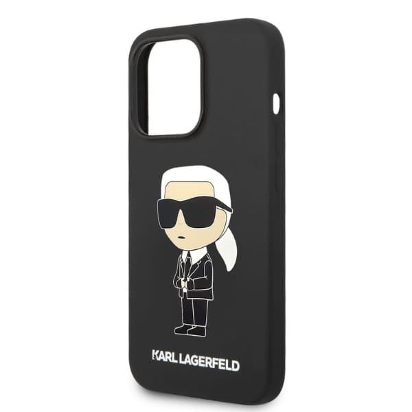 Karl Lagerfeld Silikone Ikonik Etui til iPhone 14 Pro, Sort