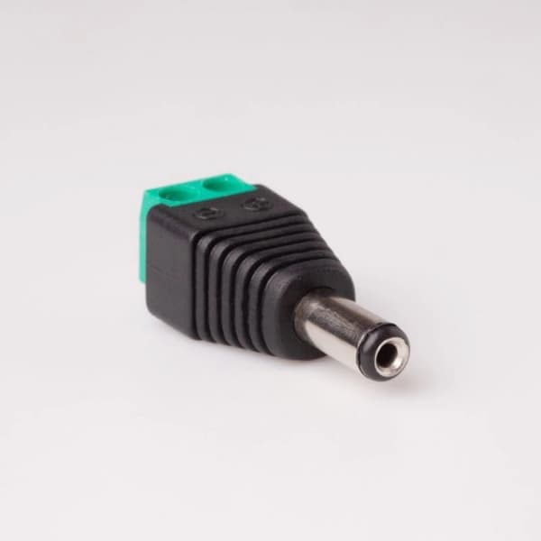 DC 2.1/5.5 stik med lynstik til Ecolight Mono LED-strimler
