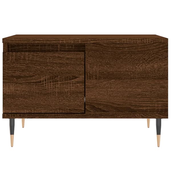 vidaXL sofabord brunt egetræ 55x55x36,5 cm