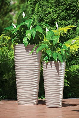 Sahara Dunes Slim 35 Rund Blomkruka | Vit
