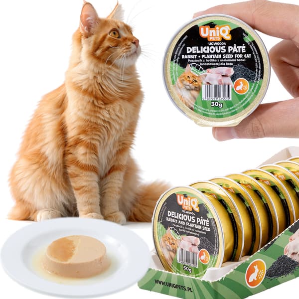 Våtfoder för katter Kanin och Pound Cake Delicious Pâté UniQ Pets 8x30g