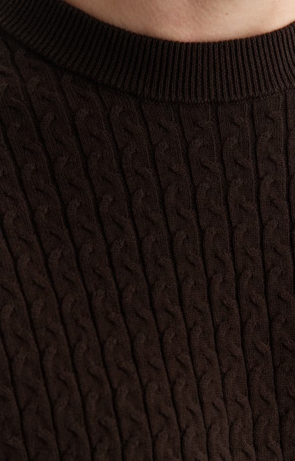 Kabelstrikket sweater XXL