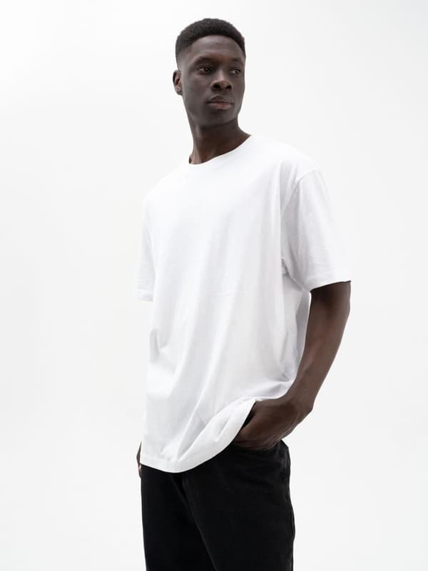 Herr Oversize T-shirt Vit UrbanCity Ingen Logotyp XL