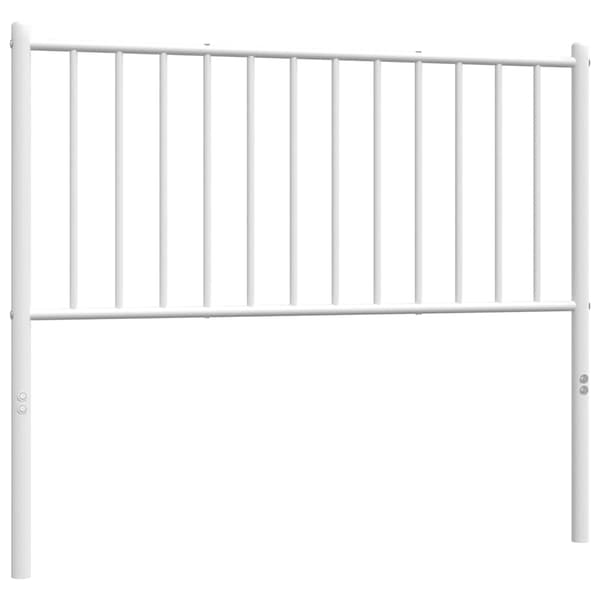 vidaXL metalsengegavl, hvid, 100 cm
