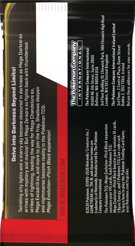 Pokémon TCG: Mega Evolution Kortsæt - Pitch Black - Elite Trainer Box
