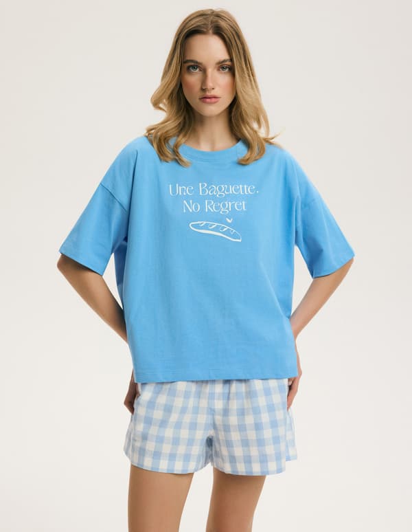 Mysig Bloovii dampyjamas | Blå XL