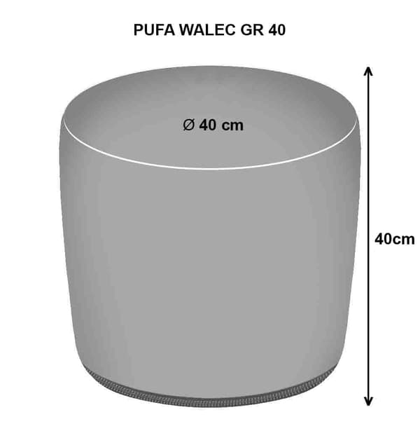 Codura GR flätad cylinderpuff 40x40 cm