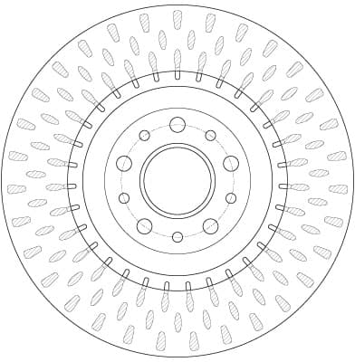 TRW DF6424 TRW FORRESTE BREMSESKIVE V/H
