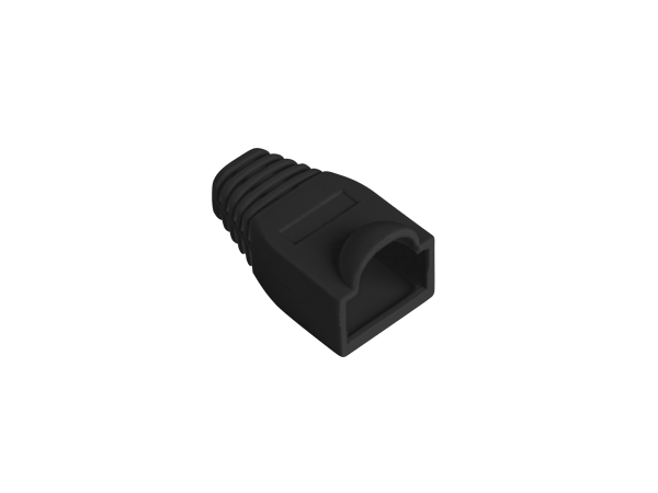 Sorte RJ45-stikdæksler, 100-pak
