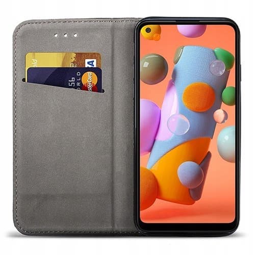 Flip-cover til Samsung Galaxy A71 sort + 9H GLAS