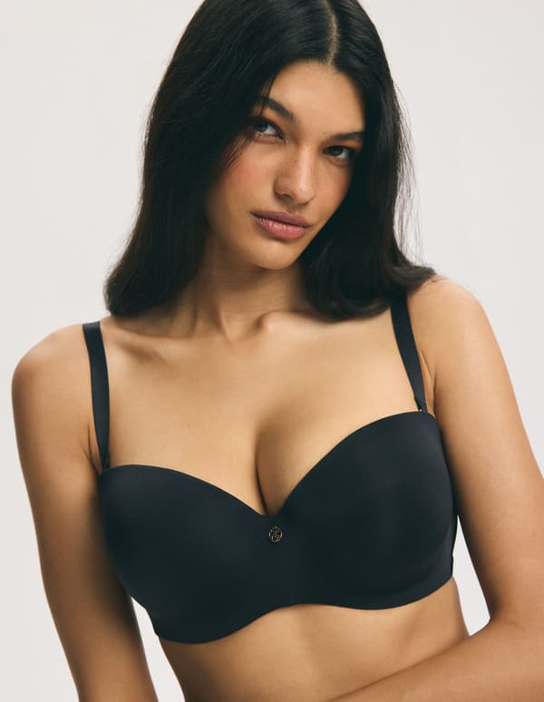 RAFFEN Esotiq push-up balconette bh | sort 65E