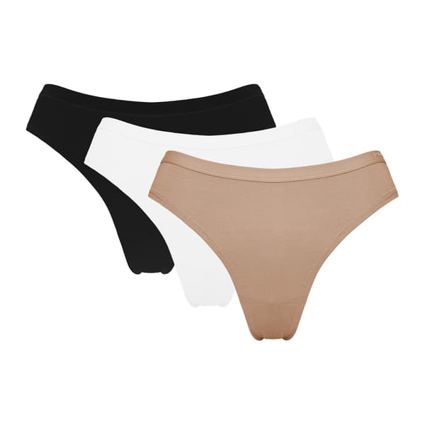 PEGGY stringtrosor 3-pack Esotiq | svart, creme, beige M