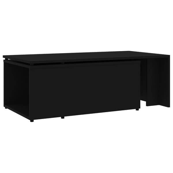 vidaXL sofabord, sort, 150x50x35 cm, spånplade