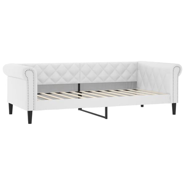 vidaXL Bäddsoffa vit 100x200 cm konstläder