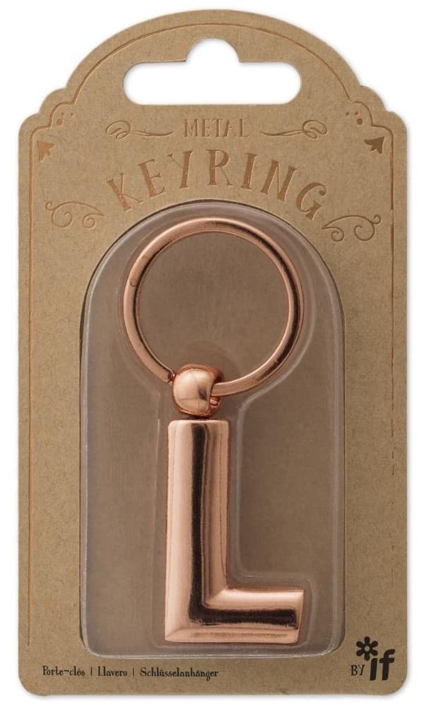 Metallnyckelring bokstaven L