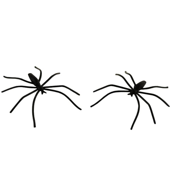 HL17 KUNSTIG EDDERKOPPESPIND 4 EDDERKOPP HALLOWEEN DEKORATION