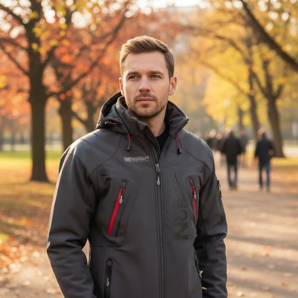 Geographical Norway Techno DB MEN 056 herr softshelljacka (WU4563H/GN-MÖRKGRÅ) M