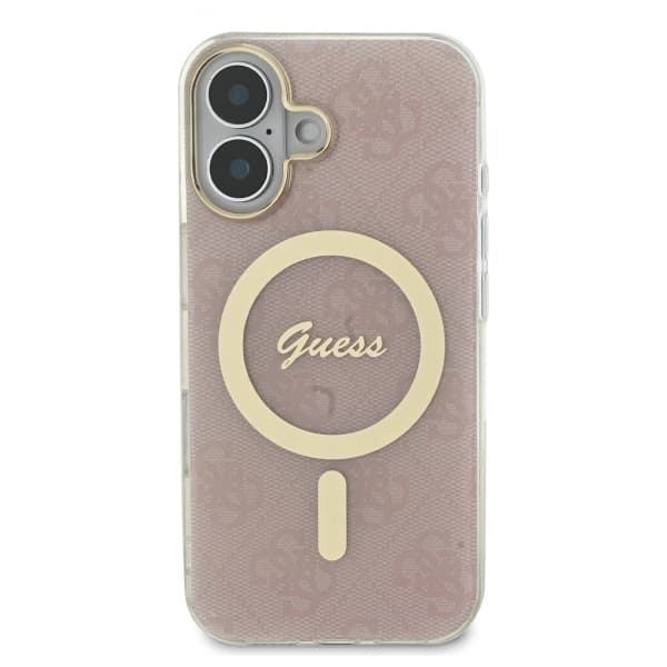 Guess IML 4G MagSafe-etui til iPhone 16 Plus, lyserød