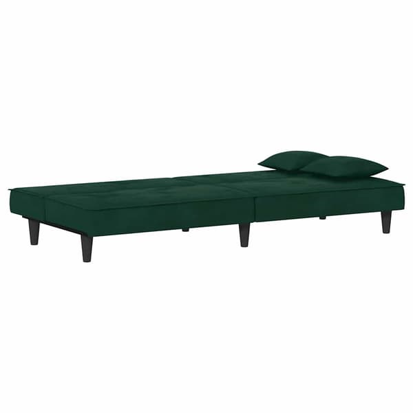 vidaXL sovesofa mørkegrøn fløjl