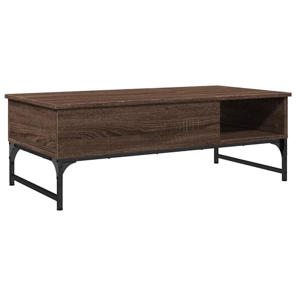 vidaXL sofabord brunt egetræ 100x50x35 cm