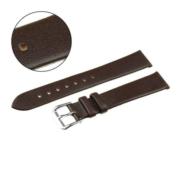 PACIFIC STRAP 14 MM W86 GLAT mørkebrun rem, limet