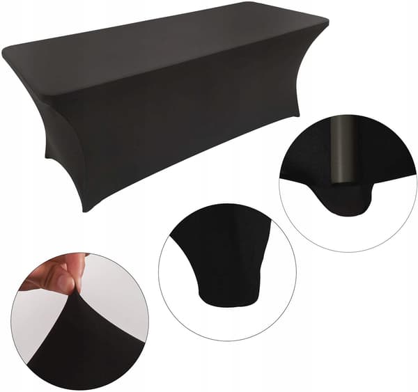 Cateringborddække SORT 180cm
