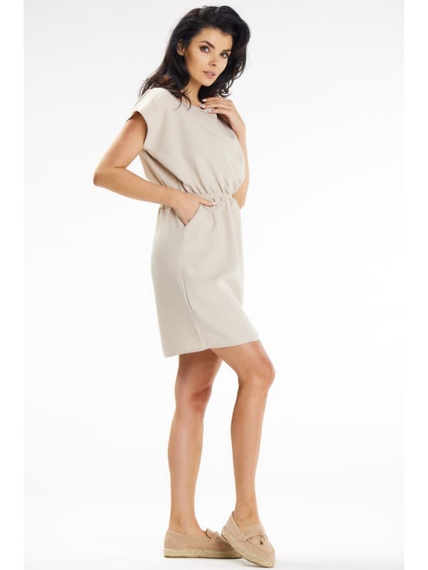 Sommarklänning med kimonoärmar, beige XL